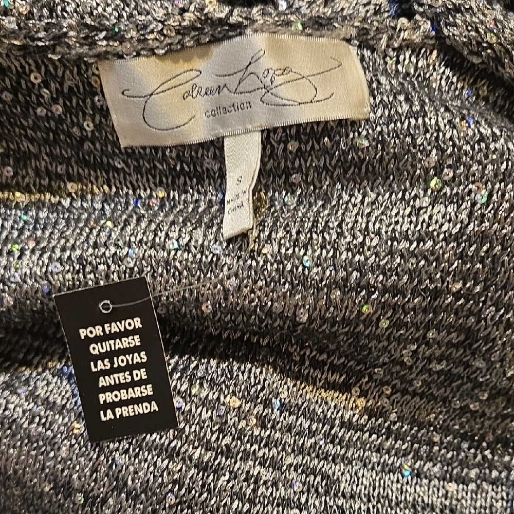 Colleen Lopez Gray Sequin Top